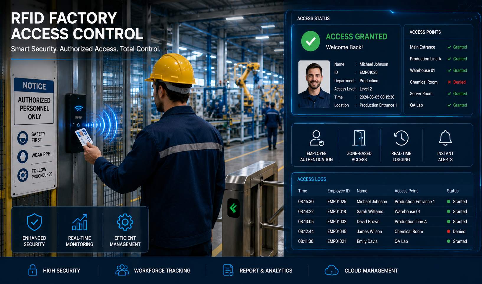 RFID Factory Access Control